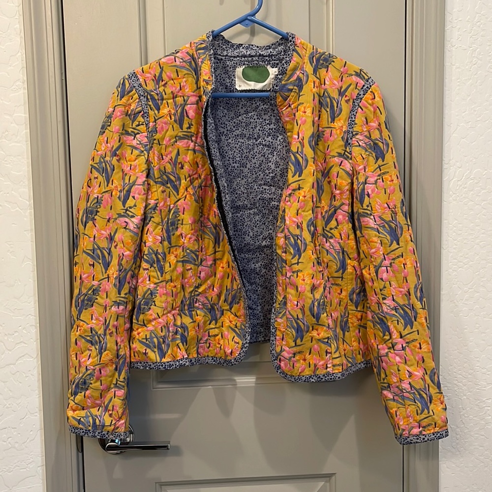 Anthropology patterned blazer